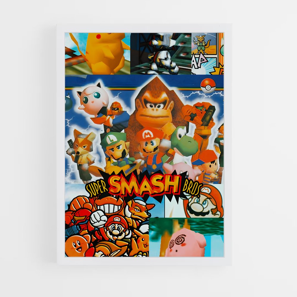 Poster Smash All-Stars – affiche Super Smash Bros (vue 3)